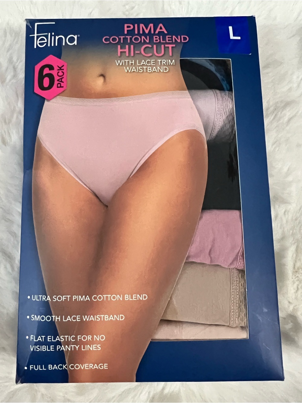 Felina Pima Cotton Blend Hi-Cut Panty  #26
